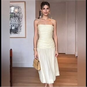 Zara Draped Midi Dress Size S